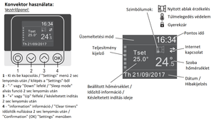 ELDOM Galant 25 WiFi elektromos fűtőpanel programozható vezérléssel (2500 Watt - iOS és Android)