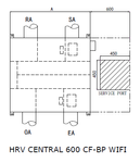 FALCON HRV CENTRAL 600 CF-BP Wi-Fi központi hővisszanyerős szellőztető berendezés