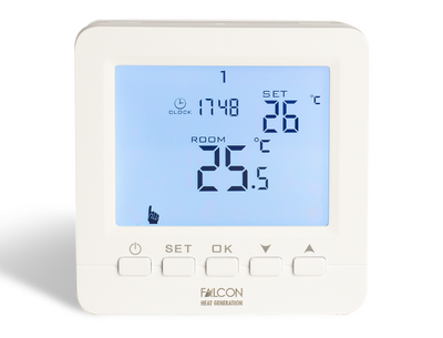 Falcon RF Control Basic programozható, digitális szobatermosztát központi fűtéshez (3A)