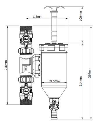 MAGNETO CherPlus mágneses iszapleválasztó (3/4" - 1")