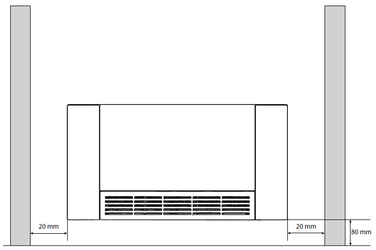 RUBYNOR AMG 1090 WiFi extra vékony fan coil - parapetes vagy fali telepítésre (2/3,7 kW - vízoldali csatlakozás jobb oldalon)