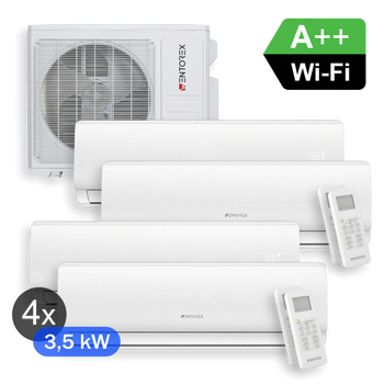 WENTOREX Combo-4 W48 WiFi Multi Split hűtő-fűtő klíma szett 4 db oldalfali beltéri egységgel (R32 / 12,3 kW)