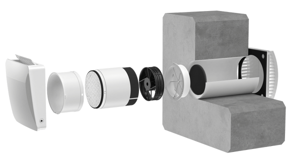 WENTOREX HRV One Basic egyhelyiséges hővisszanyerős szellőztető páratartalom érzékelővel (max. 70 m3/h)