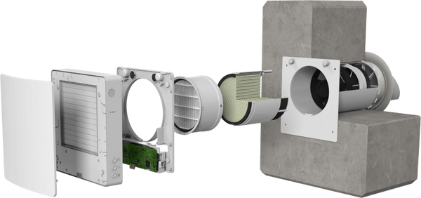 WENTOREX HRV One Top WiFi egyhelyiséges hővisszanyerős szellőztető, párosítható (max. 60 m3/h)