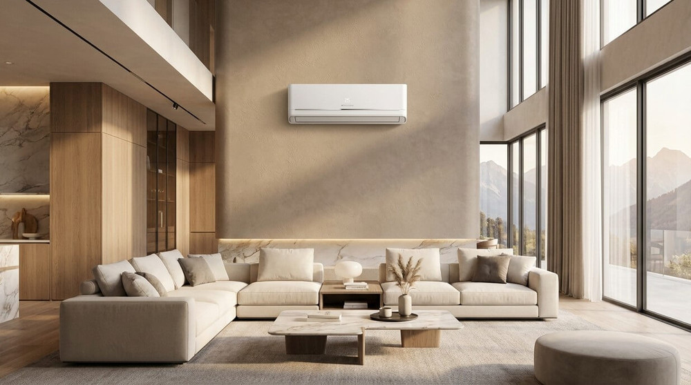 WENTOREX Nevada 12 WiFi oldalfali split hűtő-fűtő klíma, tartó konzollal (R290 - 3,65 kW)