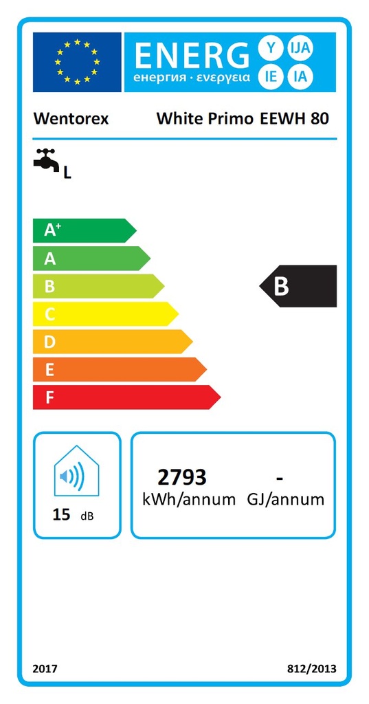 Wentorex White Primo EEWH 80 elektromos vízmelegítő (80 lite 5