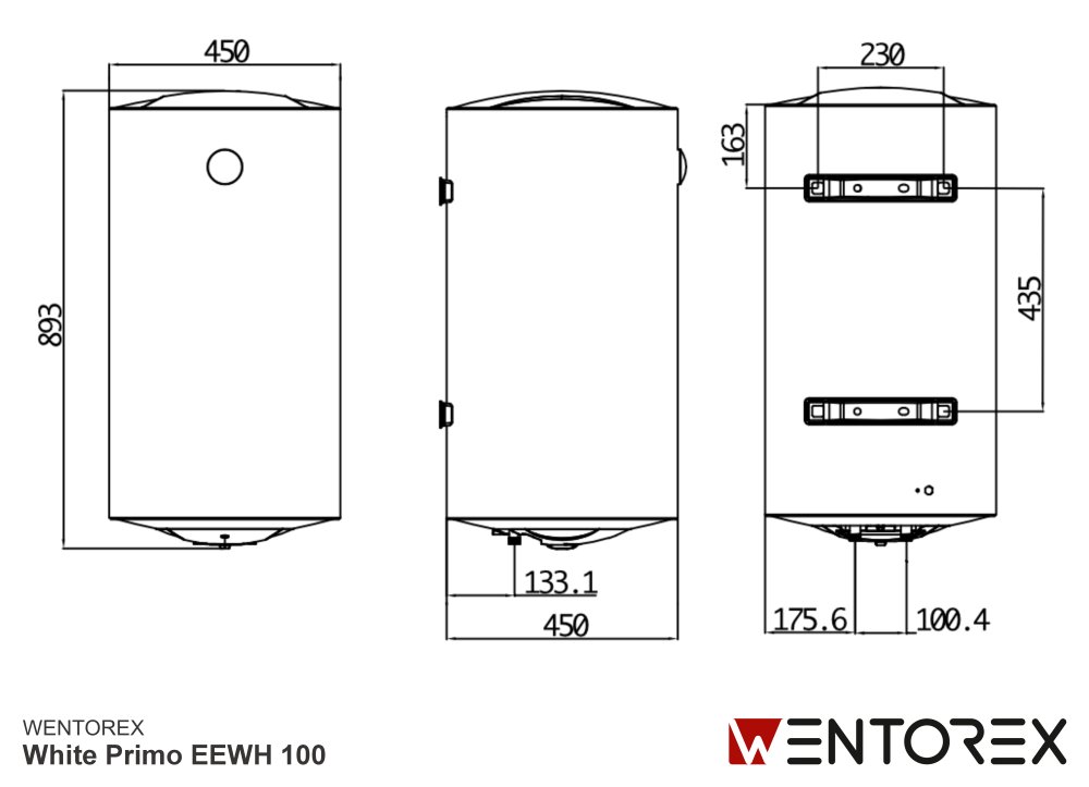 Wentorex White Primo EEWH 100 elektromos vízmelegítő (100 li 6
