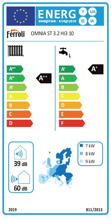 Ferroli Omnia ST 3.2 HI3 10 kW 1 fázis hőszivattyú 190 lit H 2
