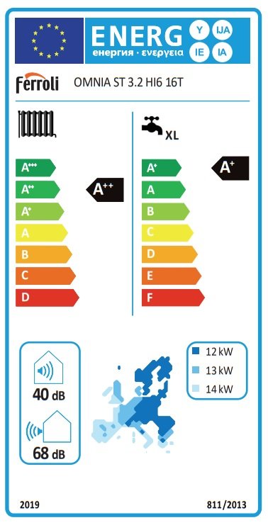 Ferroli Omnia ST 3.2 HI6 16T 3 fázis 16 kW hőszivattyú 240 l 2