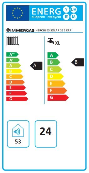 Immergas HERCULES Condensing 26 kW 2 ErP Solar 2