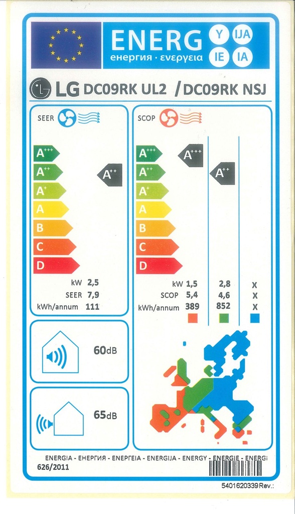 LG Deluxe DC09RK.NSJ Oldalfali Multi beltéri egység 2,6 kW 2