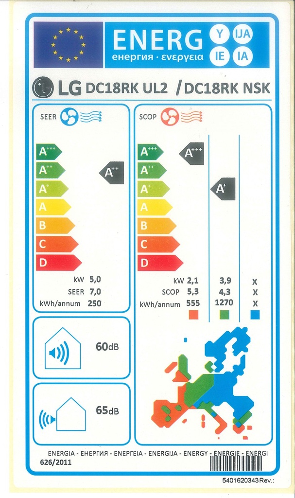 LG DC18RK Deluxe oldalfali split klíma csomag 5,3 kW, beépít 3