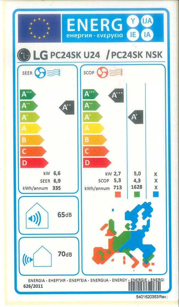 LG Silence PlusPC24SK.NSK Oldalfali Multi beltéri egység 7,1 2