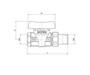 Mofém Gáz golyóscsap KB csatlakozással 1/2” 2