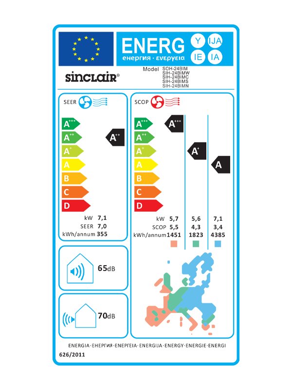 Sinclair Marvin SIH-24BIMW/SOH-24BIM oldalfali split klíma c 2