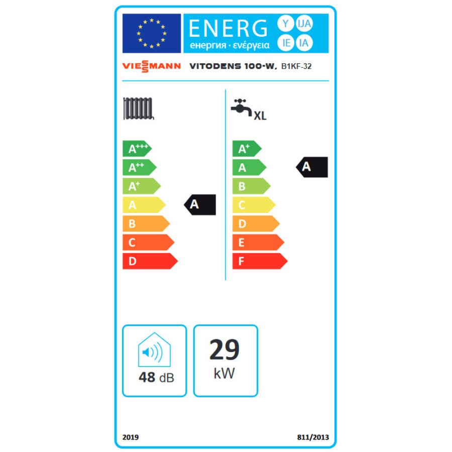 Viessmann Vitodens 100-W B1KF 32 kW Kombi fali kondenzációs  2