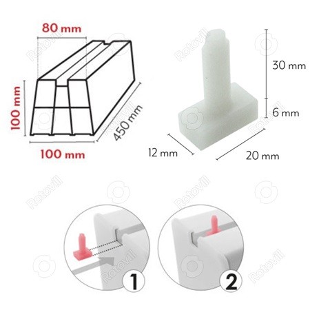 KLÍMATARTÓ TALPKONZOL KOMPLETT PROFESSIONAL EU (450x100 mm)  2