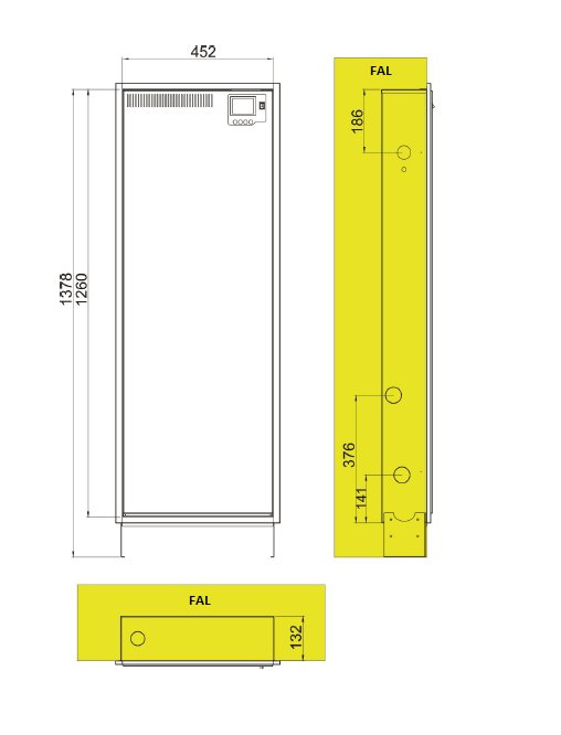 Centrometal El-Cm HomeTech 12 kW falba beépíthető elektromos 5