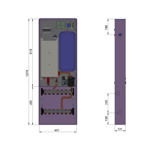 Centrometal El-Cm HomeTech 9 kW falba beépíthető elektromos  7