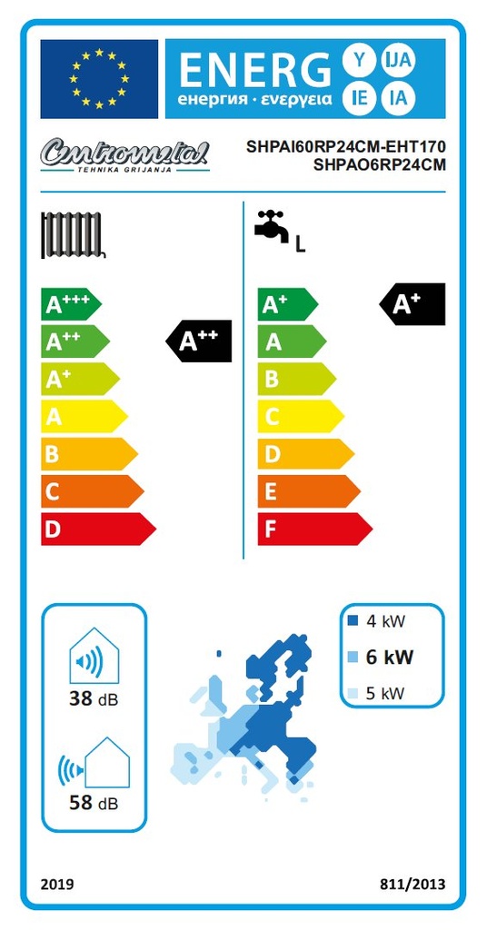 Centrometal HP-Cm Split Tower EH 6 kW levegő-víz hőszivattyú 16