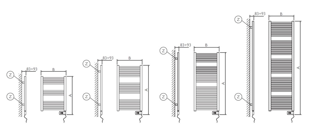 Deltacalor Electro 750 Watt XL elektromos törölközőszárítós  6