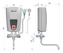 ELDOM E71 konyhai elektromos átfolyós vízmelegítő (6,5 kW) 6