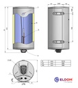 ELDOM New Favourite 150 - elektromos vízmelegítő (150 liter  5