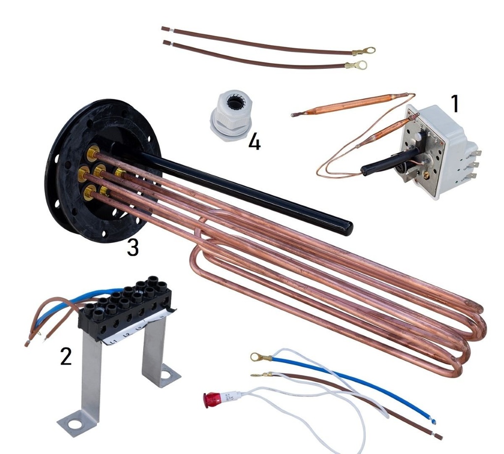 ELDOM elektromos fűtőbetét készlet 180 mm átmérőjű karimával 2