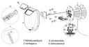 ELDOM elektromos fűtőbetét készlet 180 mm átmérőjű karimával 3