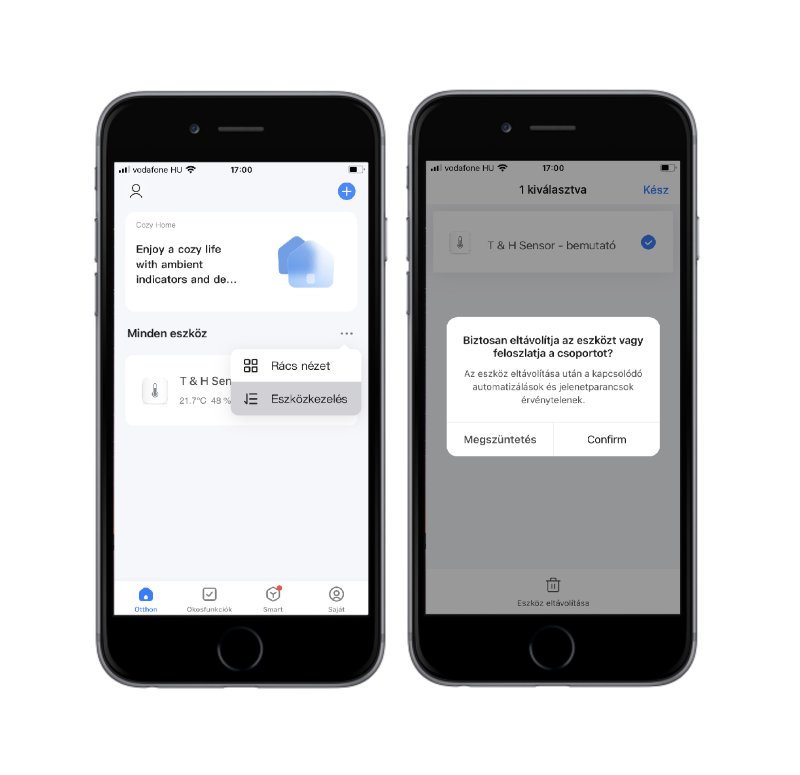 FALCON TH WiFi beltéri hőmérséklet és nedvességtartalom érzé 4