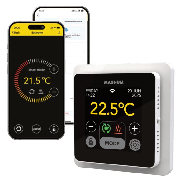 MAGNUM MRC-2 Smart WiFi érintőképernyős termosztát szoba- és 3