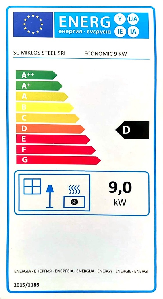 MSS Economic 9 fatüzelésű kályha (9 kW - acéllemez) 5