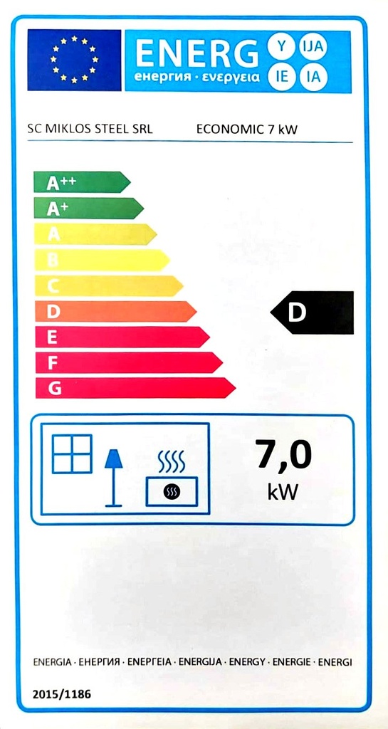 MSS Economic 7 fatüzelésű kályha (7 kW - acéllemez) 8