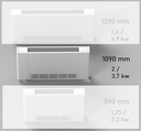 RUBYNOR AMG 1090 WiFi extra vékony fan coil - parapetes vagy 8