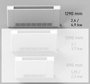 RUBYNOR AMG 1290 WiFi extra vékony fan coil - parapetes vagy 8