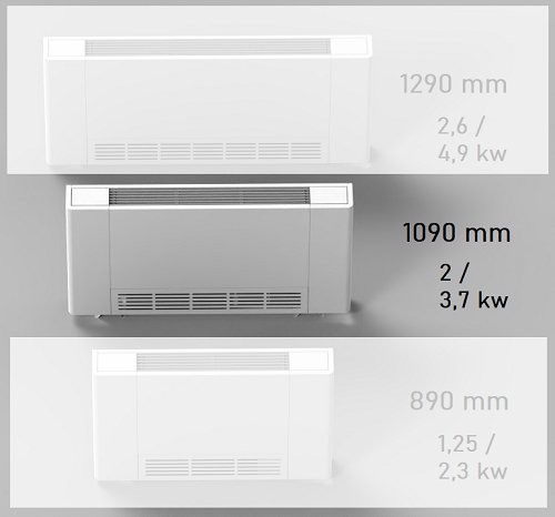 RUBYNOR AMG 1090 WiFi extra vékony fan coil - parapetes vagy 8