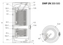 SUNSYSTEM SWP 2N 500 indirekt használati meleg víz tartály h 5