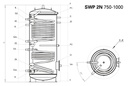 SUNSYSTEM SWP 2N 750 indirekt használati meleg víz tartály h 4