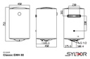 SYLBOR Classic EWH 80 elektromos vízmelegítő (80 liter / 1,5 6