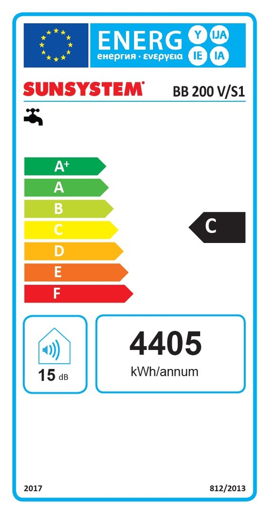 Sunsystem BB V/S1 R 200 fali álló indirekt HMV tartály 1 hőc 3