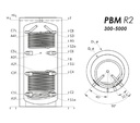 Sunsystem PBM R2 500 fűtési puffer tartály 2 db hőcserélővel 5