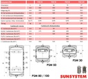 Sunsystem PSM 80 hűtési és fűtési puffer tartály szigeteléss 7