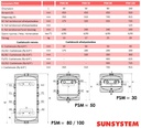 Sunsystem PSM W 80 fűtési puffer tartály szigeteléssel hőszi 6