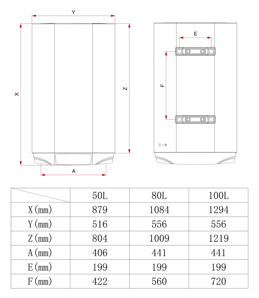 THERMEX Hawk 50 WiFi - elektromos vízmelegítő extra lapos ki 9