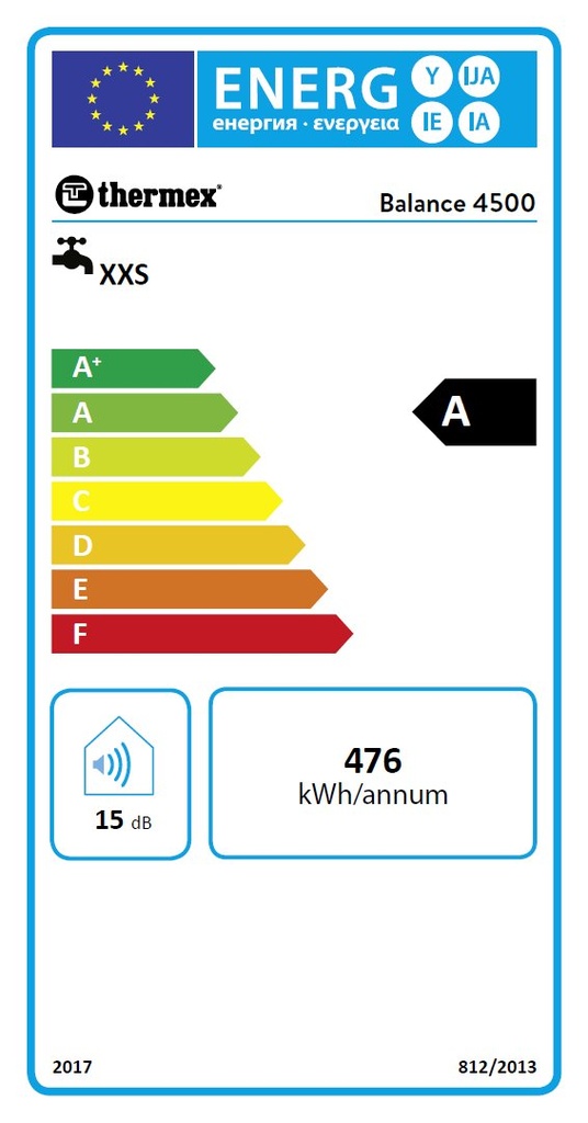 Thermex BALANCE 4500 átfolyós elektromos vízmelegítő (4,5 kW 3