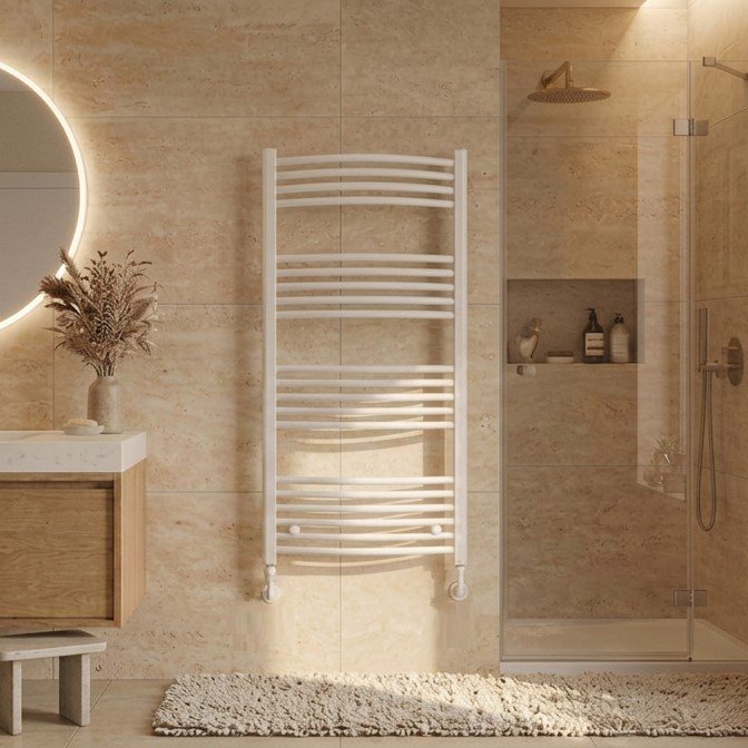 WENTOREX Arcos Central 600/1200 vízteres, ívelt törölközőszá 2