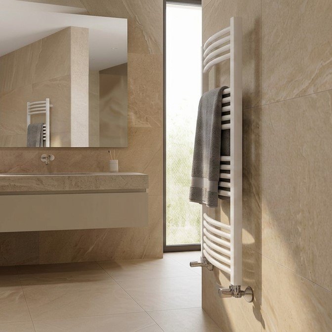 WENTOREX Arcos Central 600/1200 vízteres, ívelt törölközőszá 4