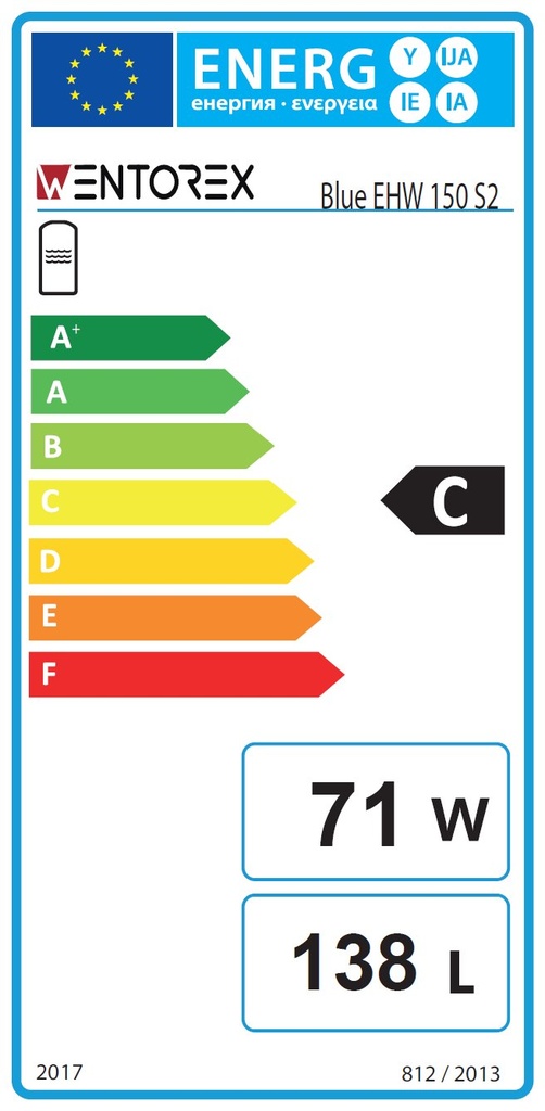 WENTOREX Blue EHW 150 S2 indirekt használati meleg víz tartá 2