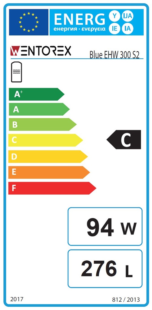 WENTOREX Blue EHW 300 S2 indirekt használati meleg víz tartá 2