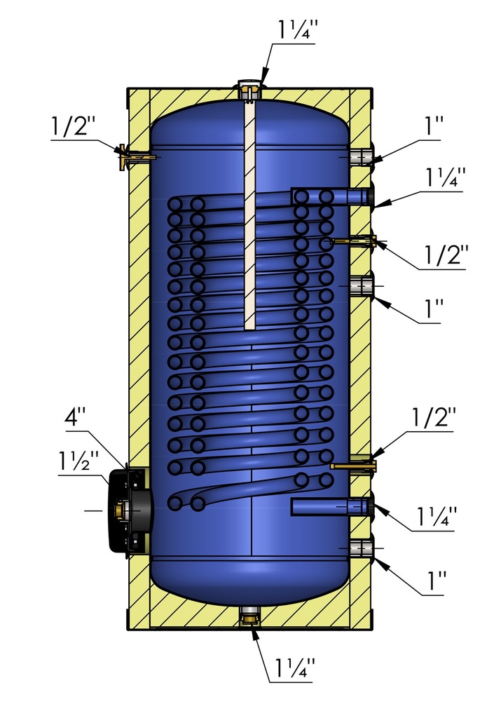 WENTOREX Blue HP-EHW 160 SX1 indirekt használati víz tartály 4